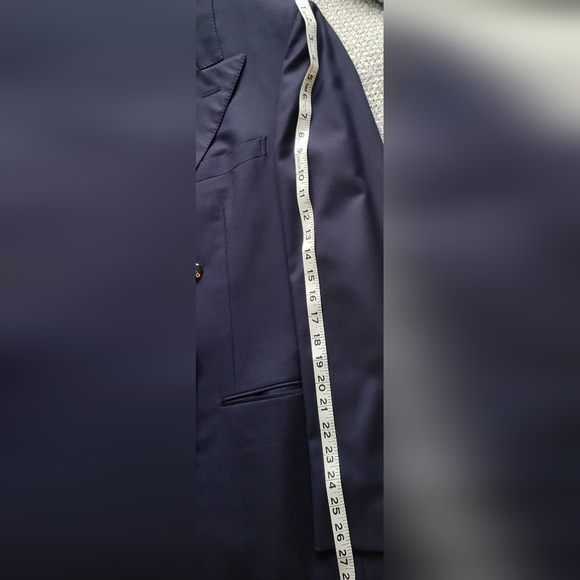 Dunhill Double Breasted Navy Blue Blazer with gold and black logo D buttons - Picture 16 of 16